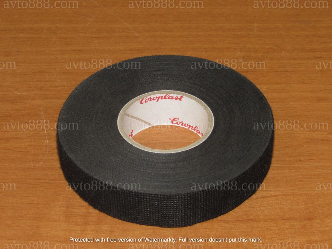 ізолента матерч. 19*25м "Coroplast" черв. ШОВК.