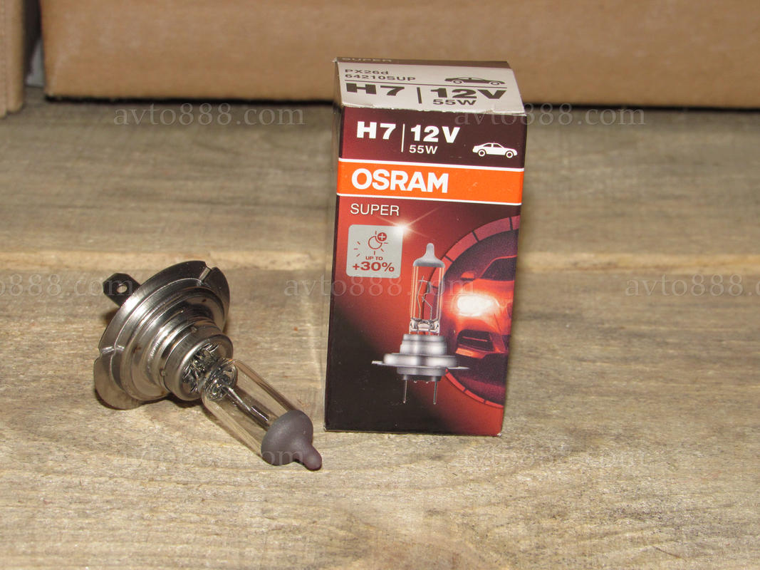 лампочка 12v Н7 55W "Philips" +30%