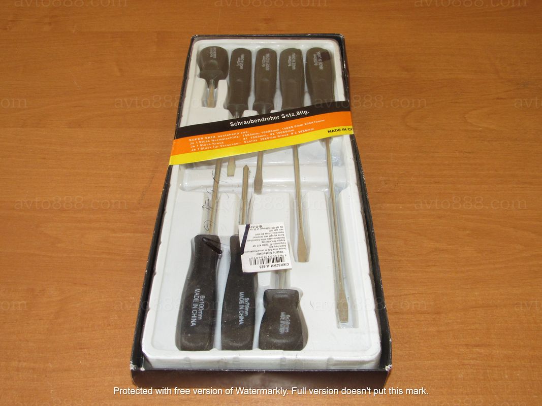 викрутка / набір 6шт ударна жовта"Угорщ"