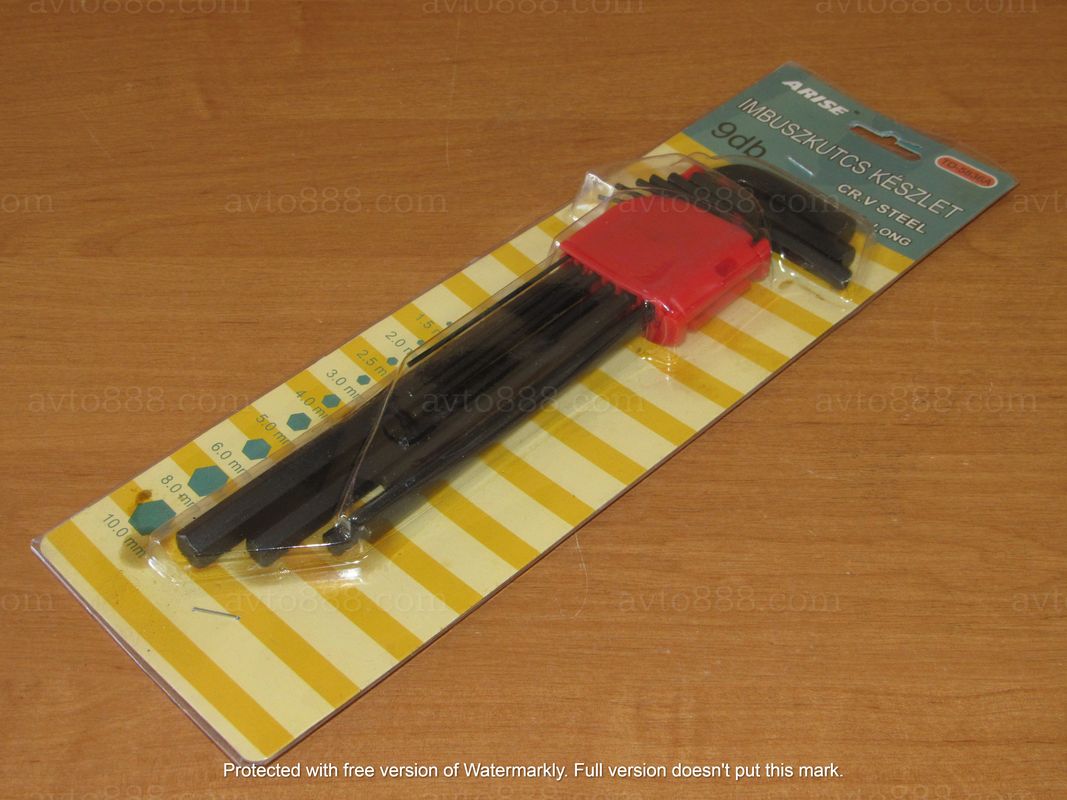 ключ шестигранка (набір=9шт) "TOOLS" ARISE