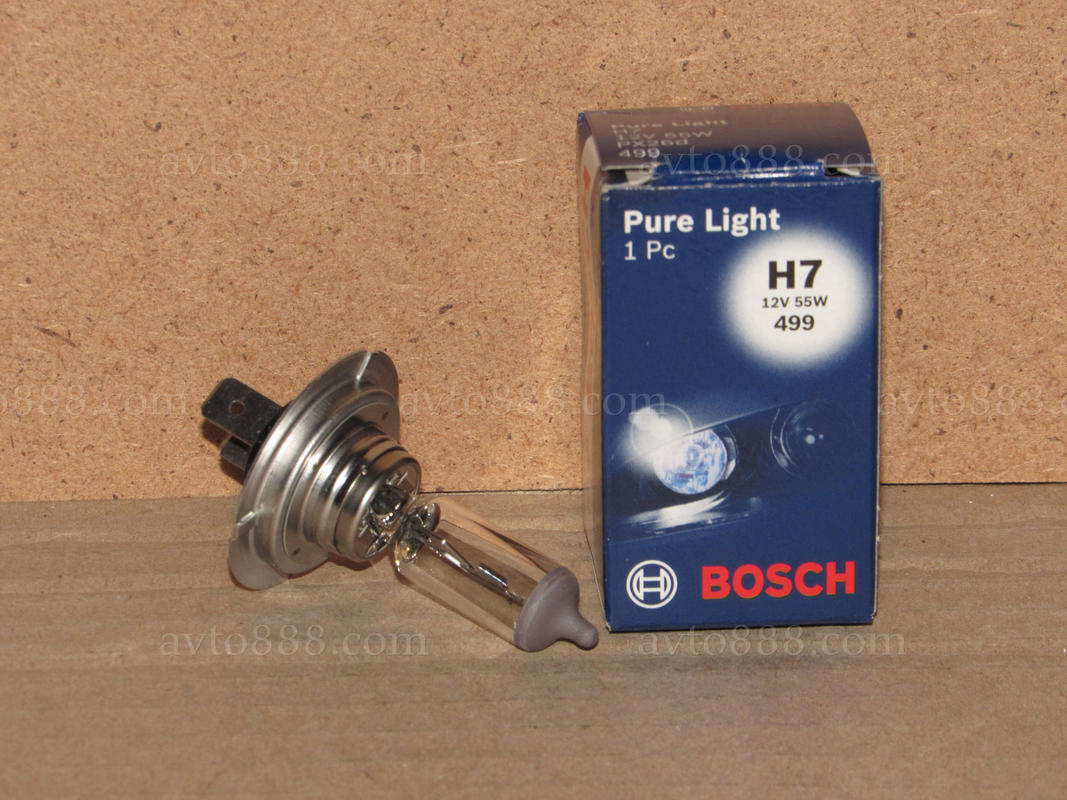лампочка 12v Н7 55W "Bosch" Pure Light картон