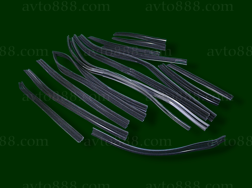 уплотн. бок. скла 2101 бархотка=16шт   2102/2103/2106