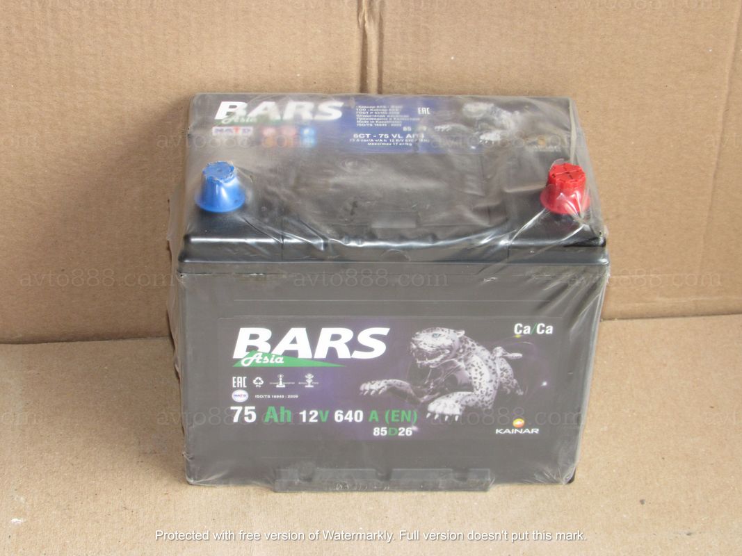 АКБ Азія  75 R+ 680A "X-Forse"   - - -