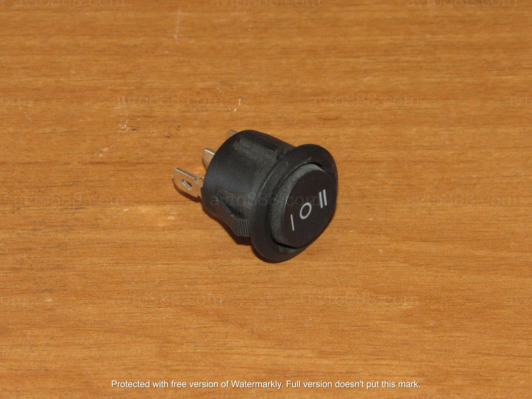 кнопка УНІ кругла пласм. чорн. (3 конт. 3 полож.)