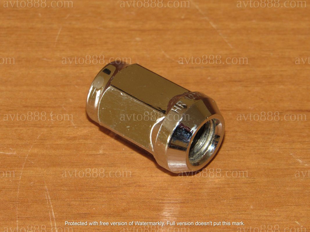 гайка колеса 12*1,5*35 закр. хром   (Aveo, Lacetti) 19-кл.