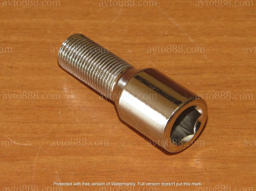 болт колеса 14*1,25*25 хром   ( під6-гранку )