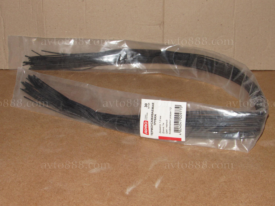 термоусадка  1 мм чорна (30шт*1м)