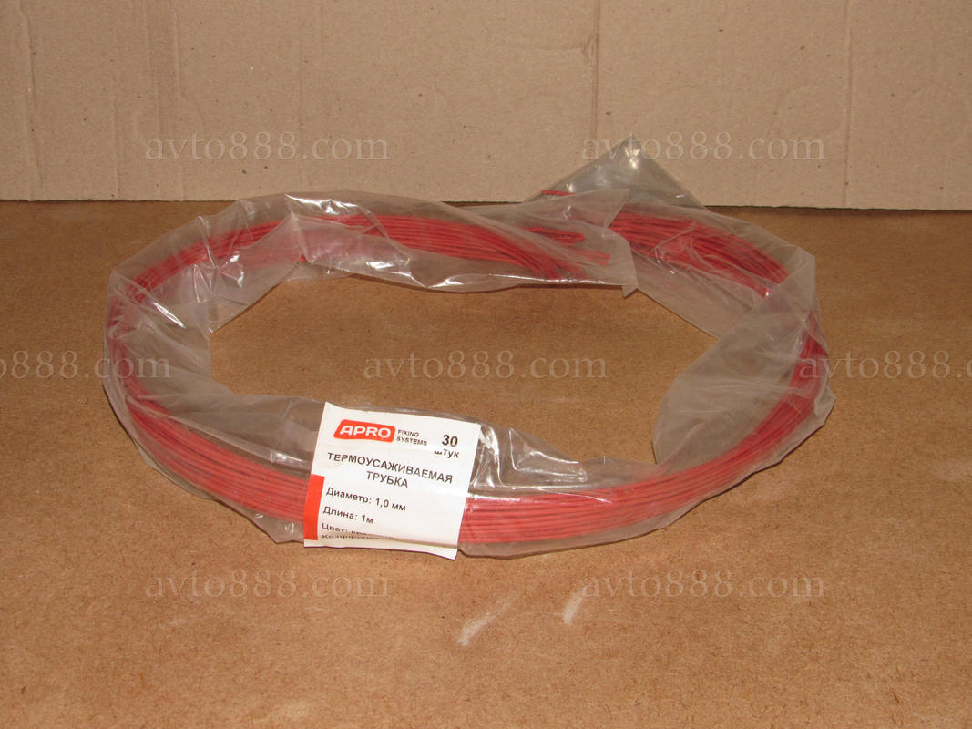 термоусадка  1 мм червона (30шт*1м)