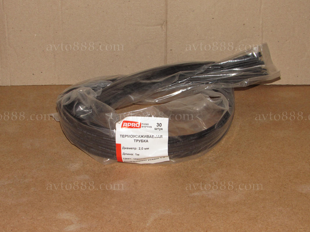 термоусадка  2мм чорна (30шт*1м)