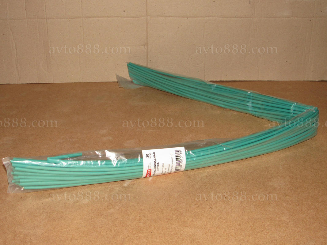 термоусадка  4мм зелена (30шт*1м)