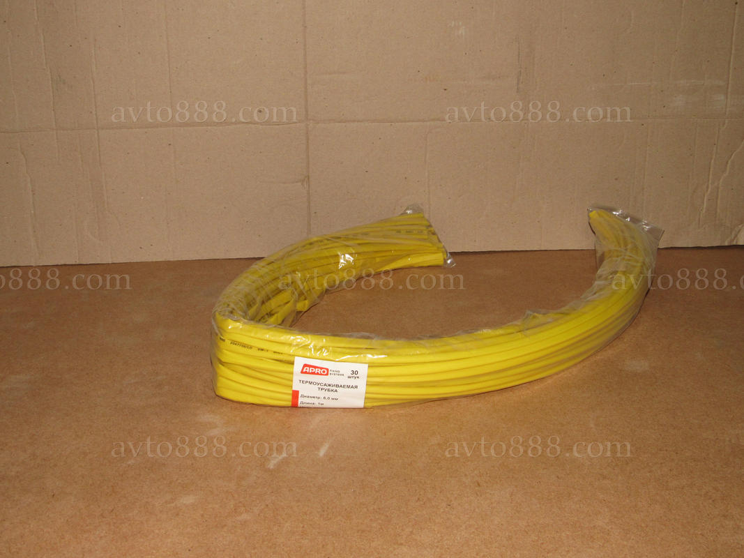 термоусадка  6мм жовта (30шт*1м)     АКЦІЯ