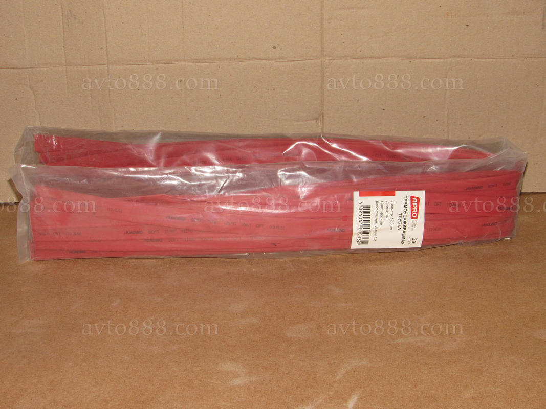 термоусадка 12мм червона   (20шт*1м)