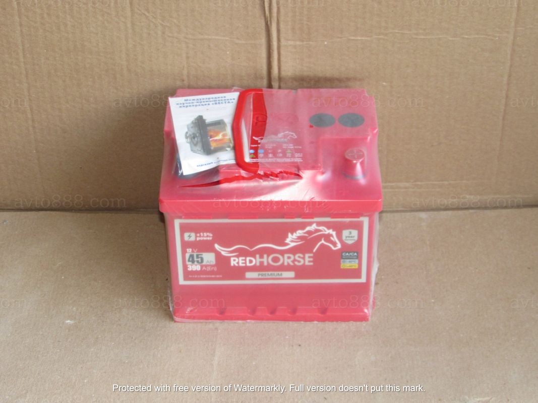  АКБ  45 R+ 390A "Red Horse"   - - -