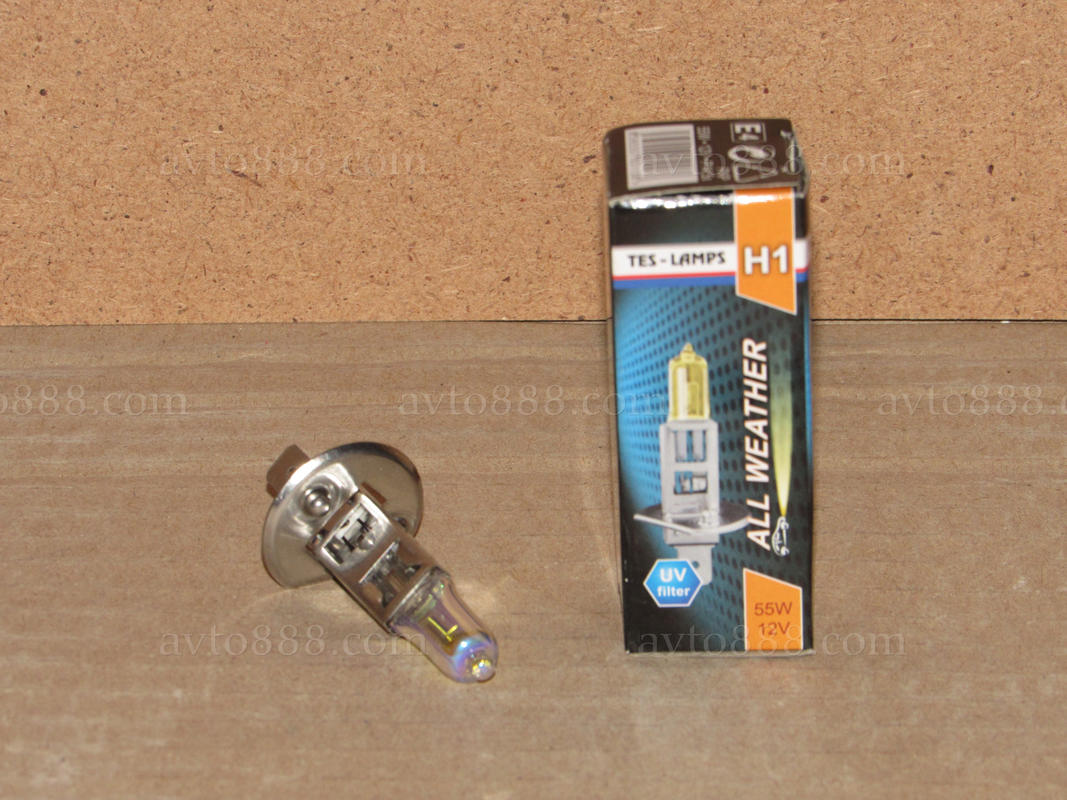 лампочка 12v Н1 55W "Tes-lamps" жовта