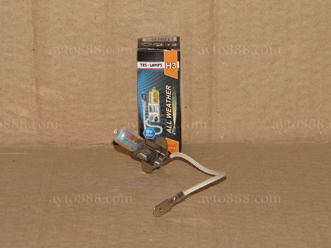 лампочка 12v Н3 55W "Tes-lamps" жовта