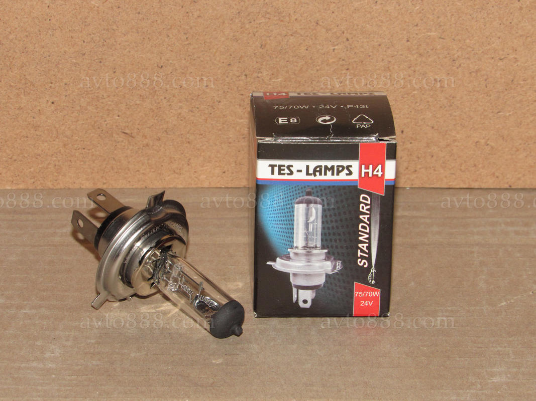 лампочка 24v Н4 P43 75/70W "Tes-lamps" / "ДиаЛУЧ"