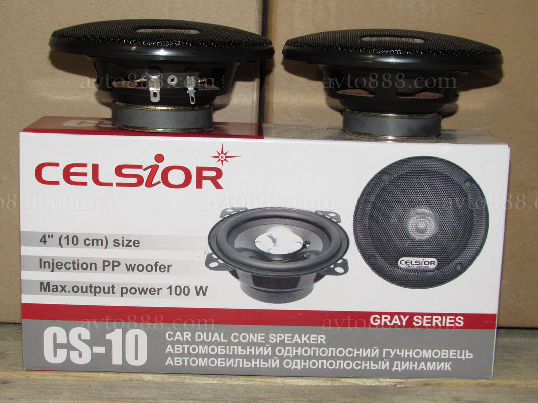 колонки "Celsior" Gray  4" 100 Вт широкополосн.