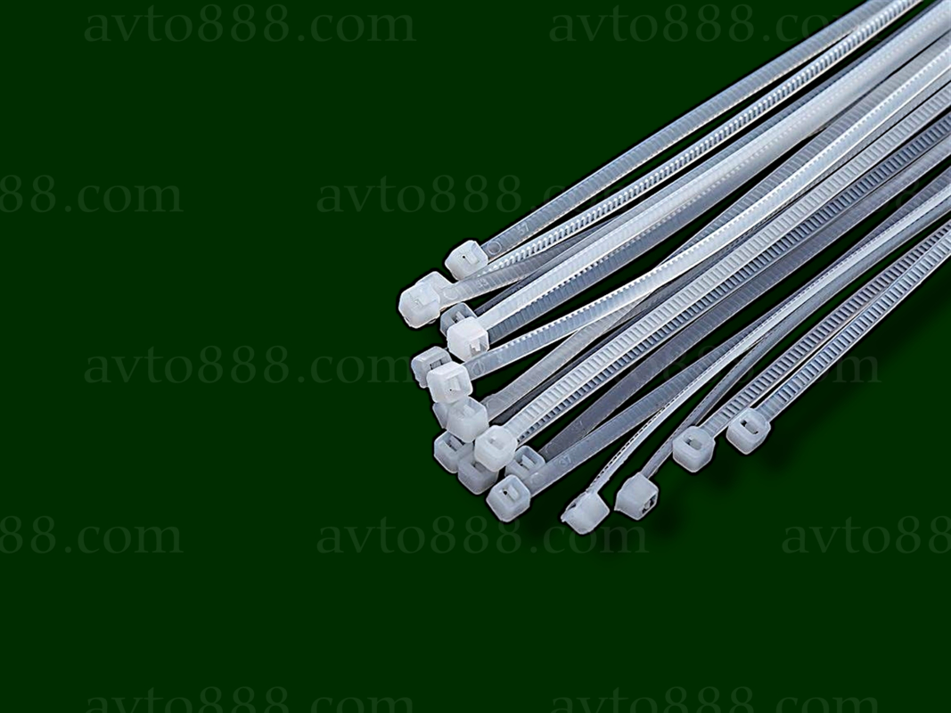 хомут пласт. 5*400 білий "APRO"   (100шт)