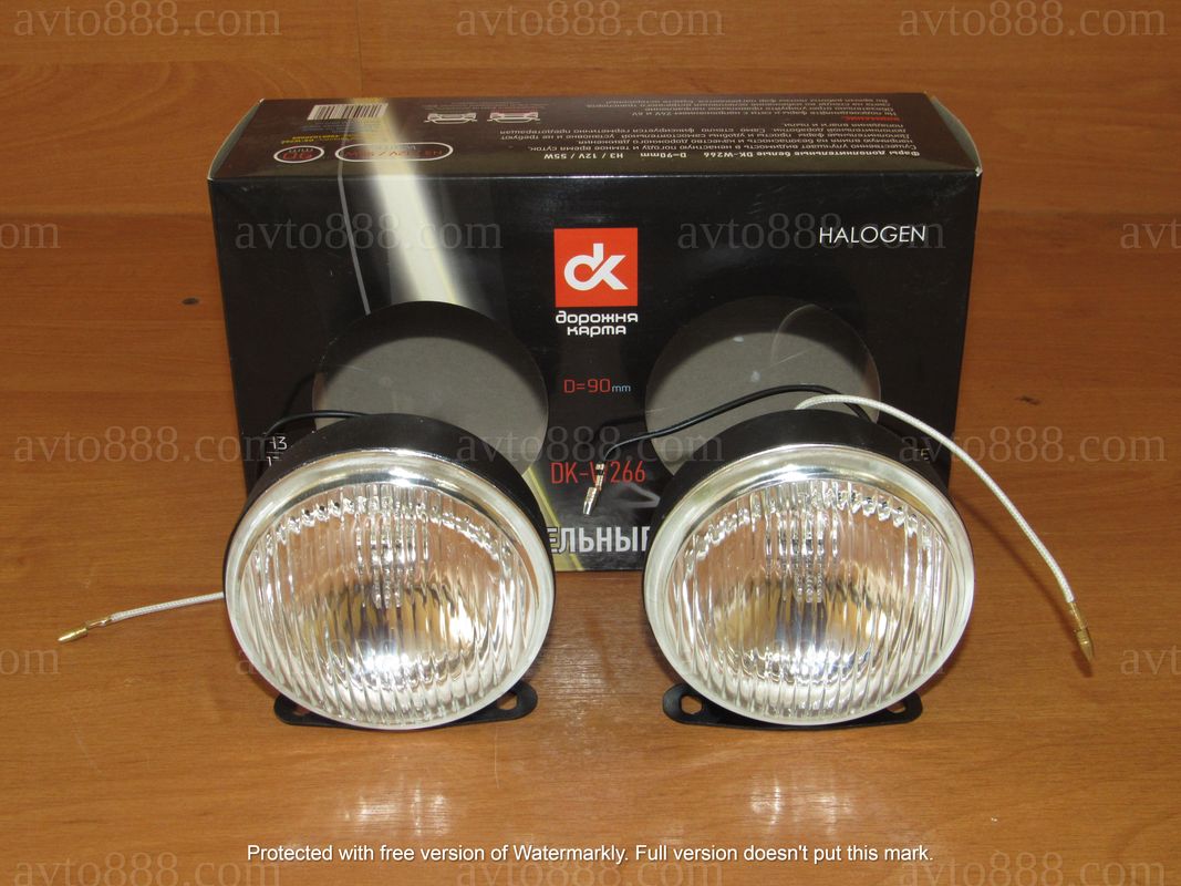 фара  UNI додатк. білі H3/12V/55W,D=90mm "ДК"