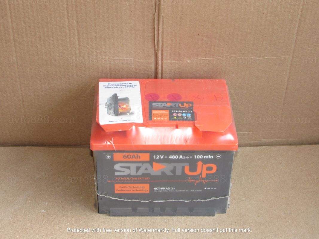 АКБ  60 L+снг 480A "Start UP"    6міс. гарантії