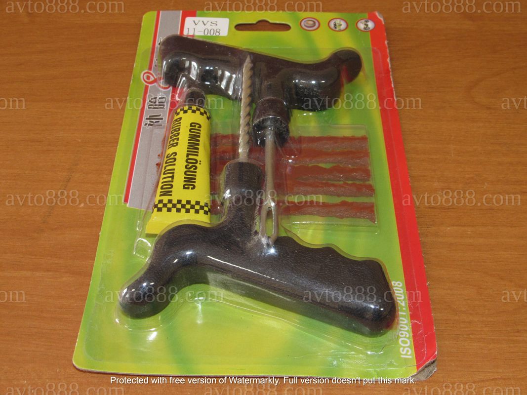 ремк-кт для ремонта б/кам. шини вел. (клей 14гр, 2 голки +шнури)