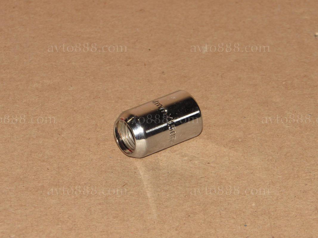 гайка колеса 14*1,5*32 конус хром 6-гр.внутр. "Walline"