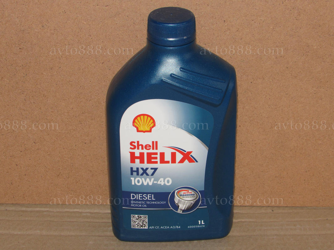 масло 10w40-diesel 1л "Shell" Helix Plus HX7