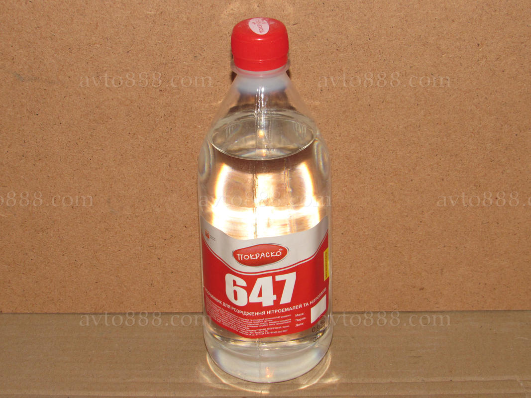 розчинник 647 1л 0.65кг "Покраско" без прекур.
