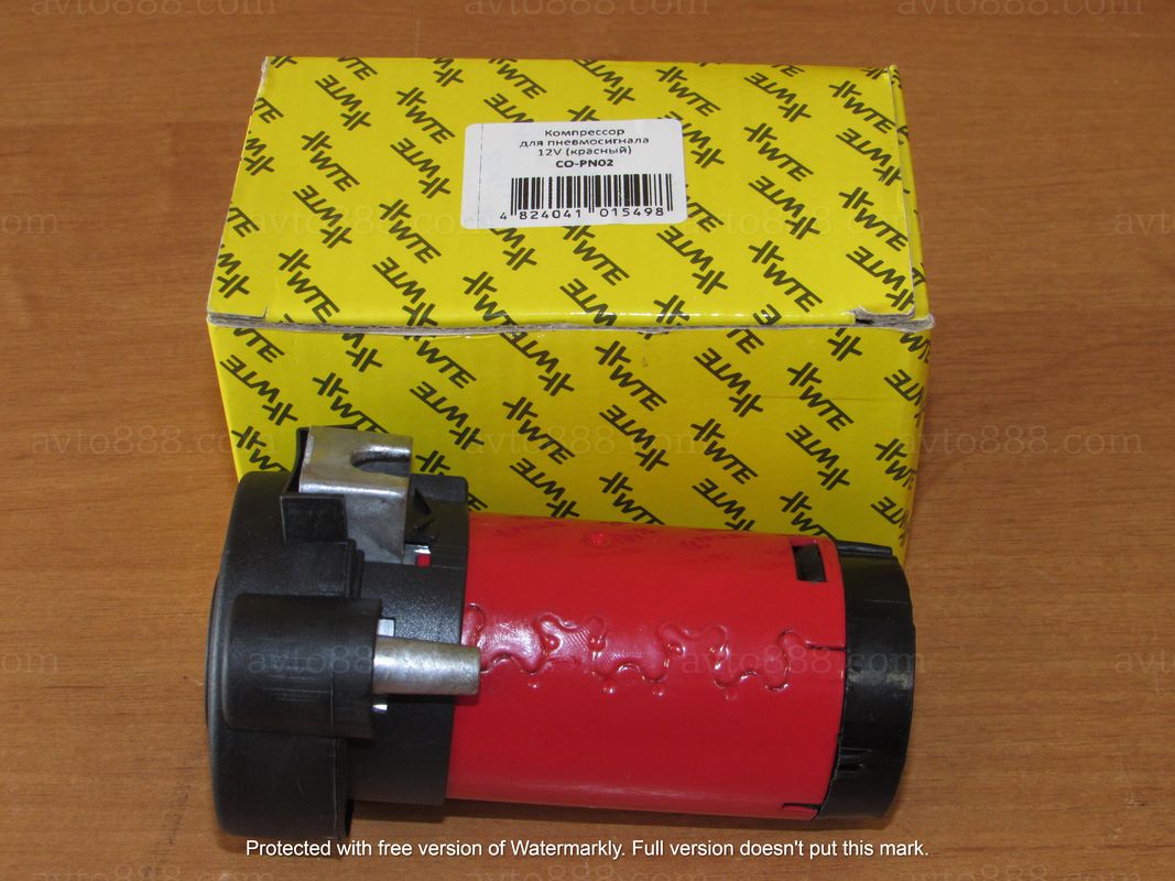 сигнал  УНІ КОМПРЕСОР пневмат. 12V "WTE" черв.