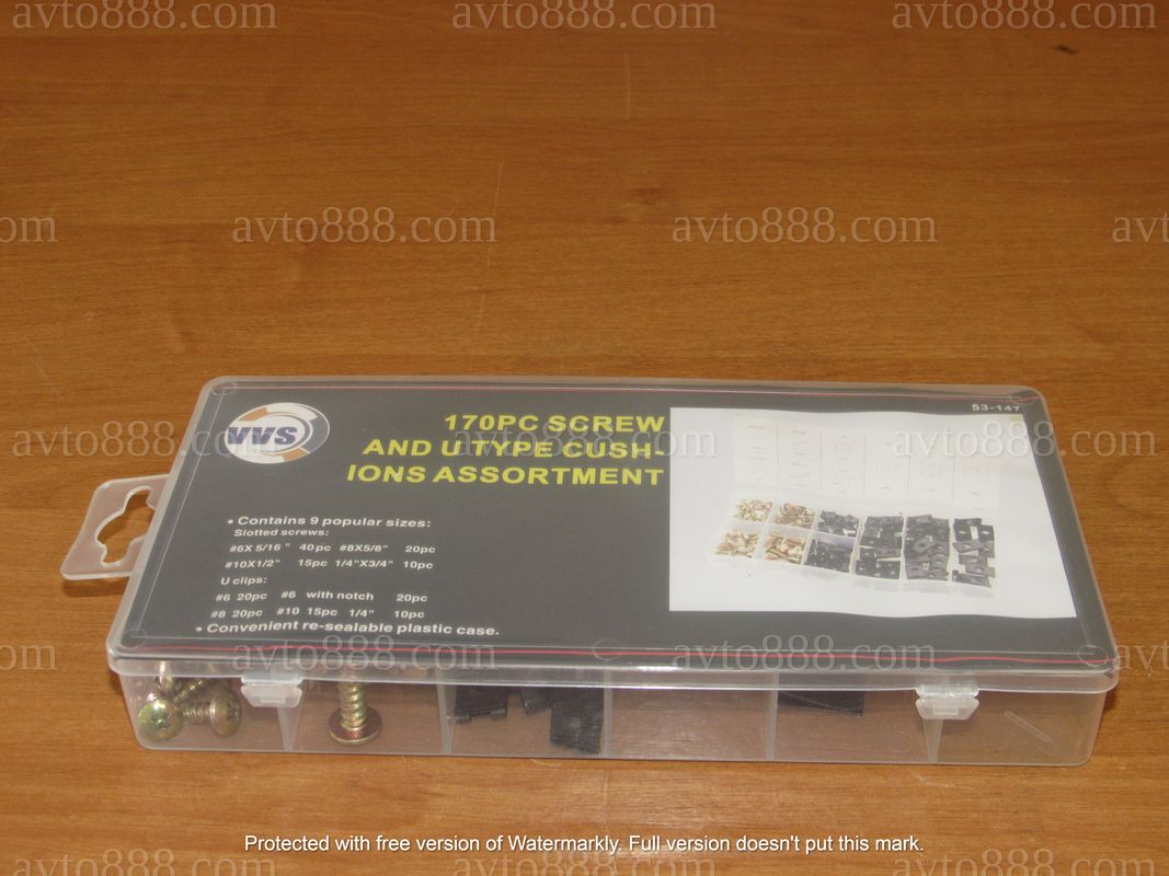 саморіз  +скоба 170шт "VVS" набір для СТО