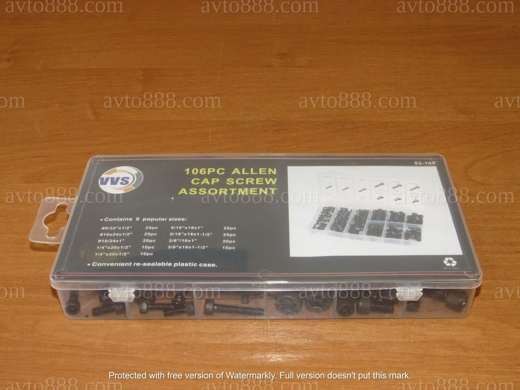 болт  106шт "VVS" набір для СТО   (різьба 1/2)