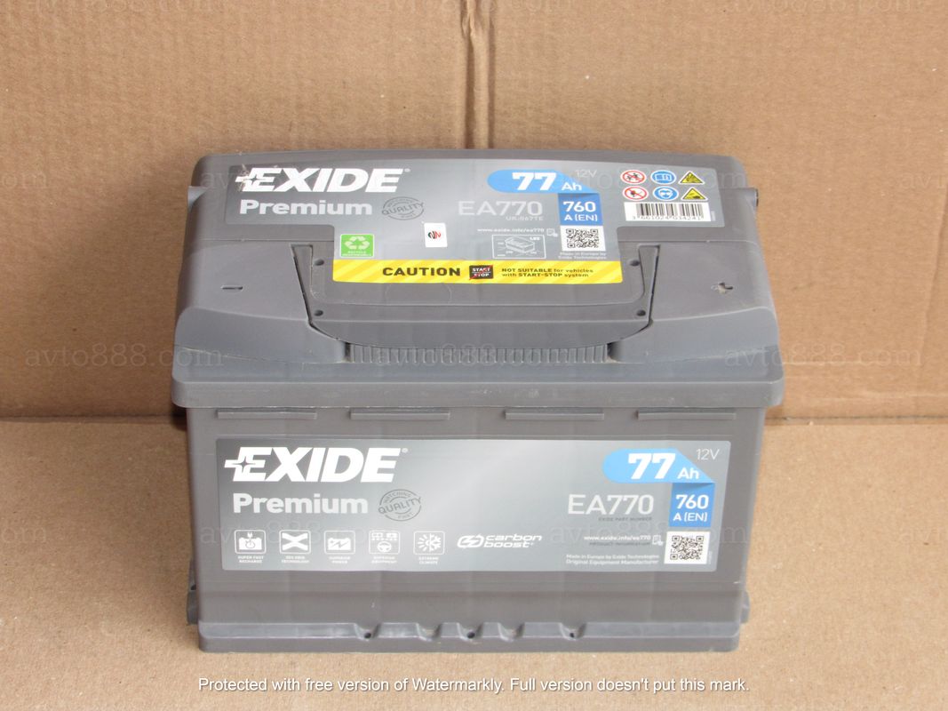 АКБ  77 R+ 760A "Exide"