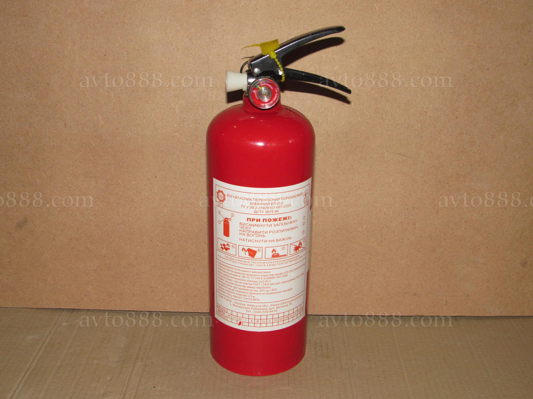 вогнегасник порошк. 2кг з маном.