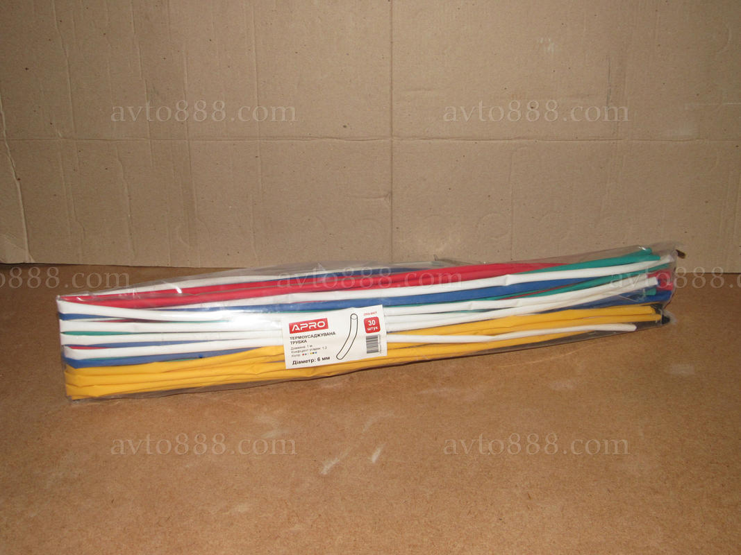 термоусадка  6мм  МІКС-6кол. (30шт*1м)