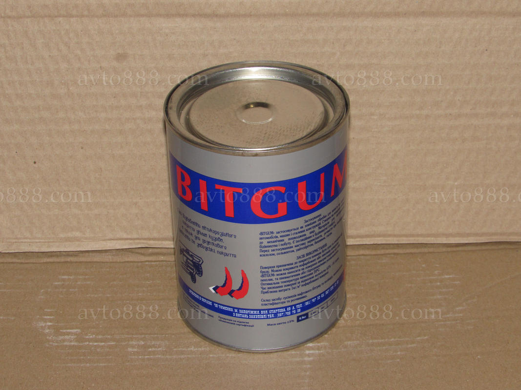 мастика резино-бітумна 1кг  "Bitgum"  ж/б (0.9 кг)