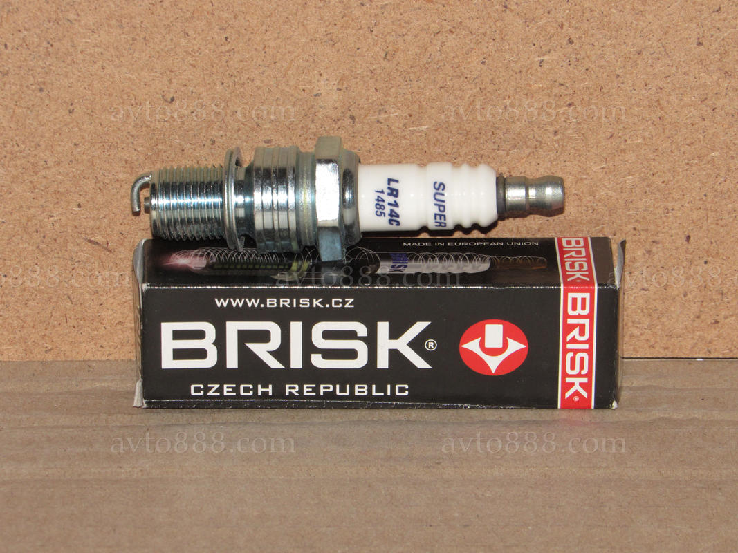 свіча запал. МОТО, Скутер / 2Т d=14, Lрізьба=15, 21кл. "Brisk"    (Китайс.мопед)
