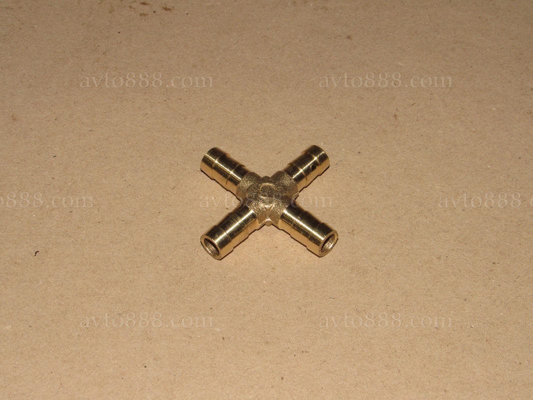 зєднання шлангів / хрестовина латунь 10мм