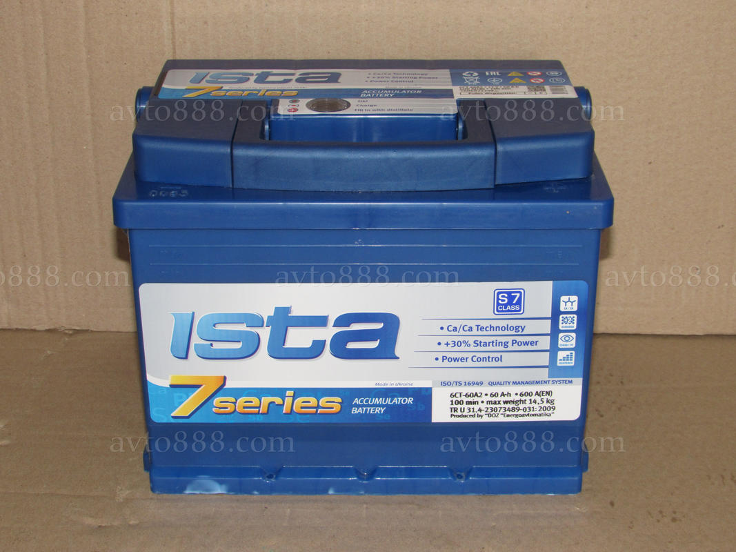 АКБ  60 R+ 600A "Іста"