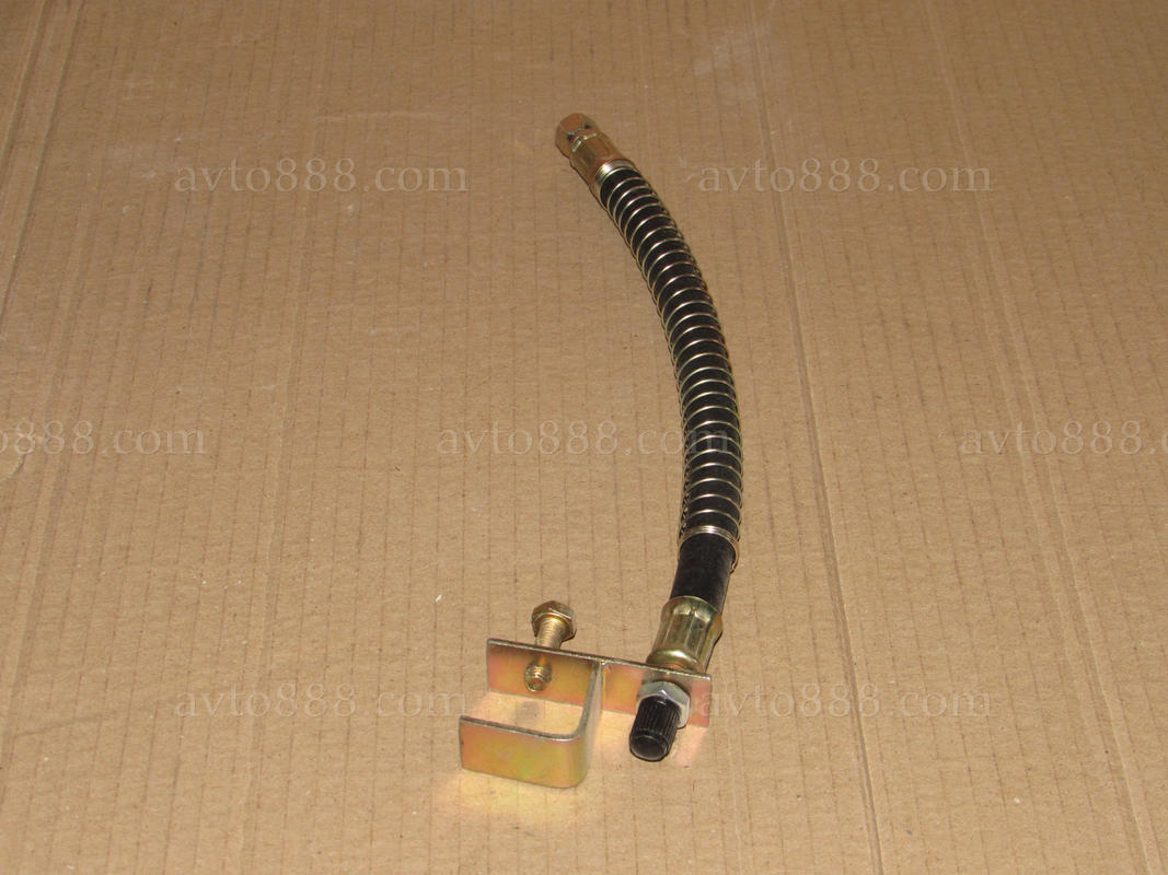 шланг підкачки внутр. колеса з кріпл. / ризин.+спіраль / 25см