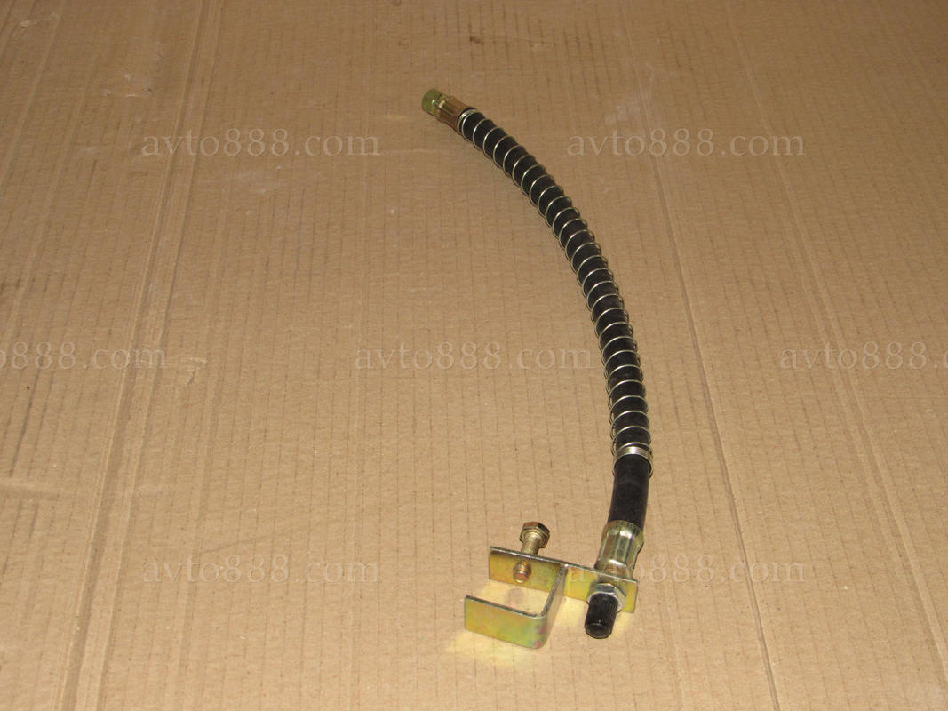 шланг підкачки внутр. колеса з кріпл. / ризин.+спіраль / 35см