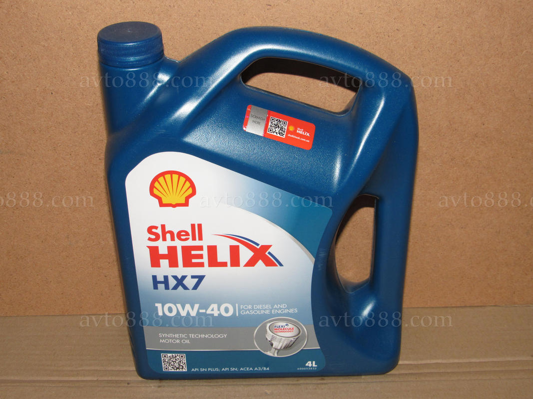 масло 10w40 "Shell" Helix Plus HХ7 4л