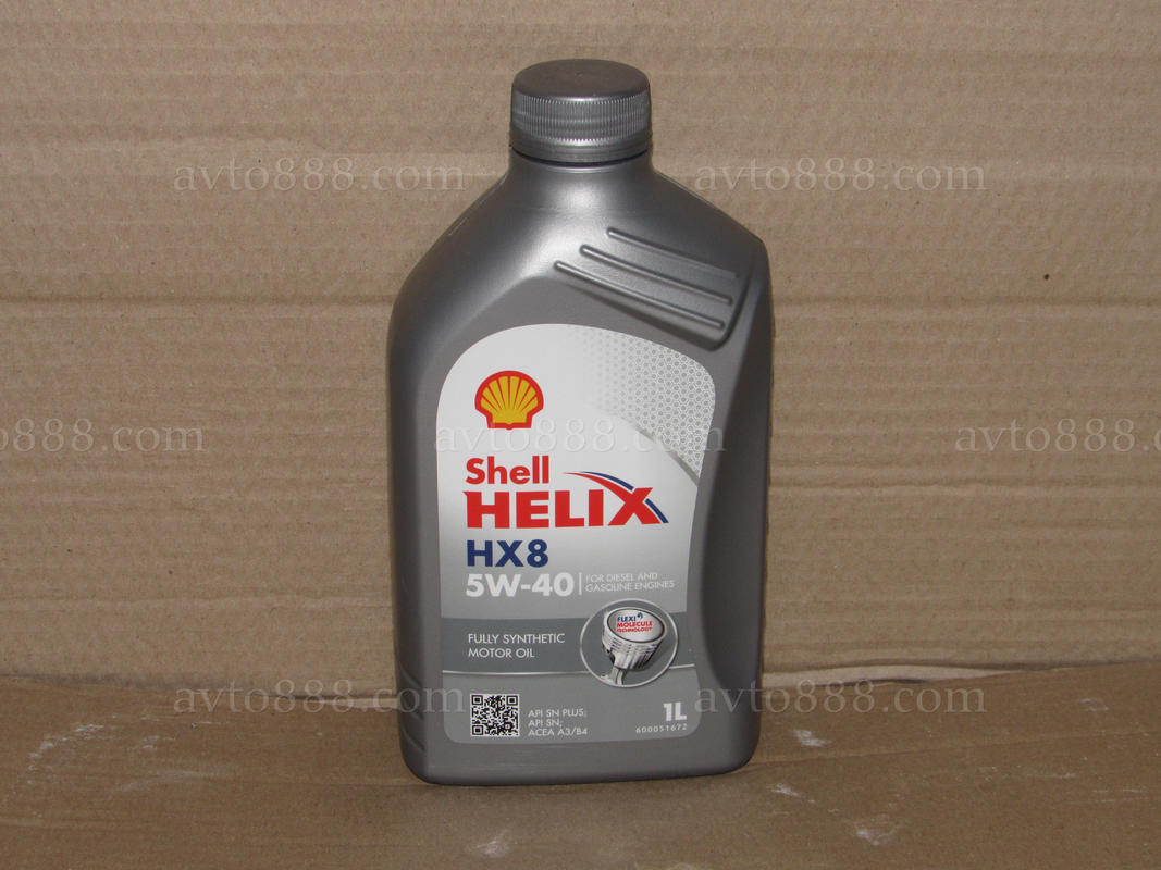 масло "Shell" 5w40 Helix HХ8 1л