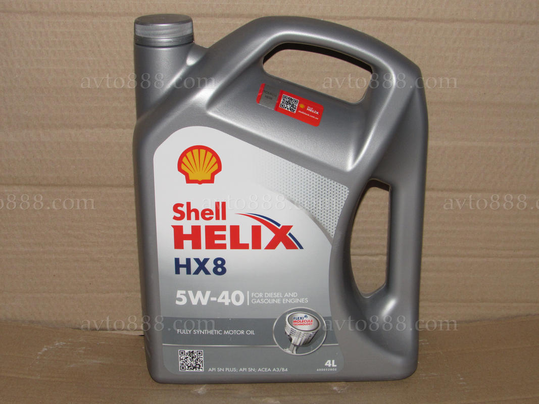 масло "Shell" 5w40 Helix HХ8 4л