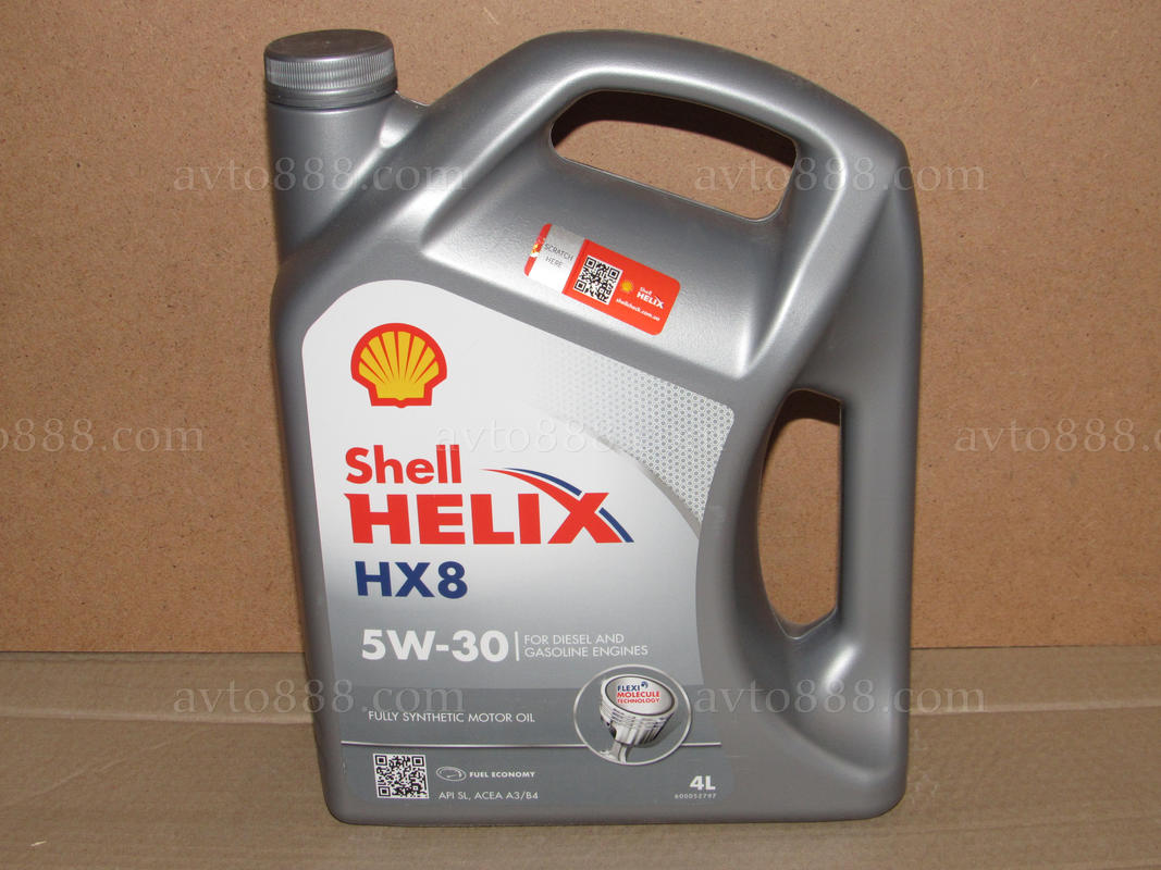 масло "Shell" 5w30 Helix HХ8 4л