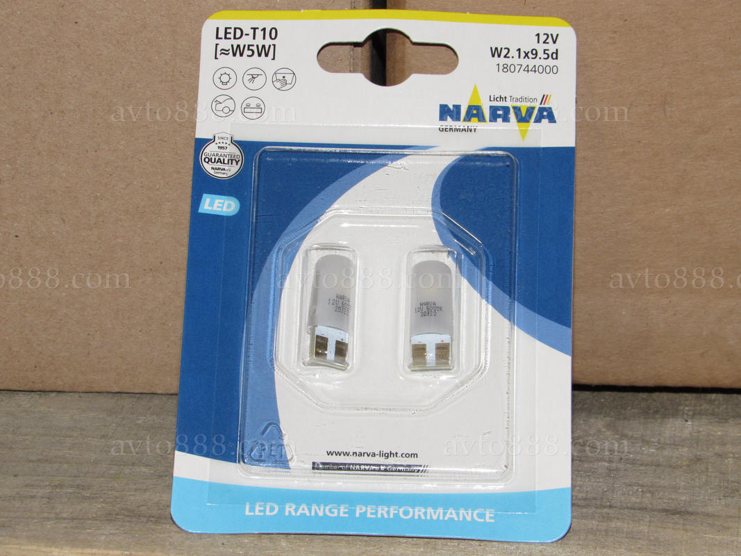 лампочка 12v повтор. б/ц LED "Narva"   -2шт-    Т10 12V 5W