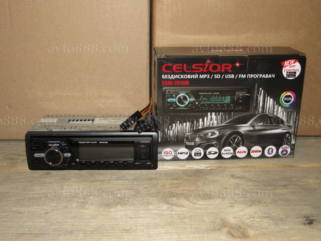 магнитофон "Celsior" CSW-2010M MP3/USB+USB Charge/MicroSD/ISO/доп. разъем/BlueTooth   -7кольор. підсв.-
