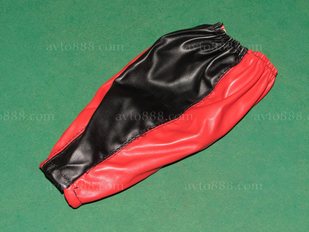 пильник КПП 2108 у салоні ЧОРНО-ЧЕРВОН.  -шкір.замінник-