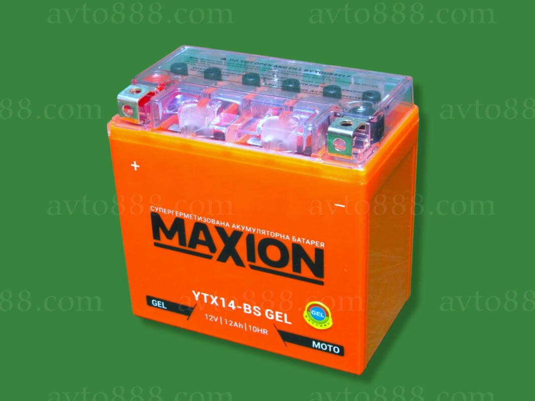 АКБ МОТО 12V 12A GEL "MAXION"