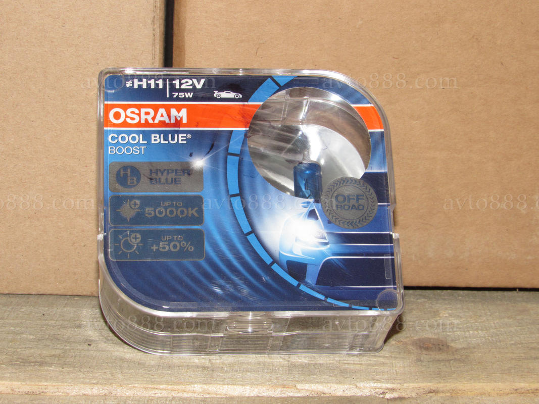 лампочка 12v Н11 75W к-кт "Osram"  COOL BLUE