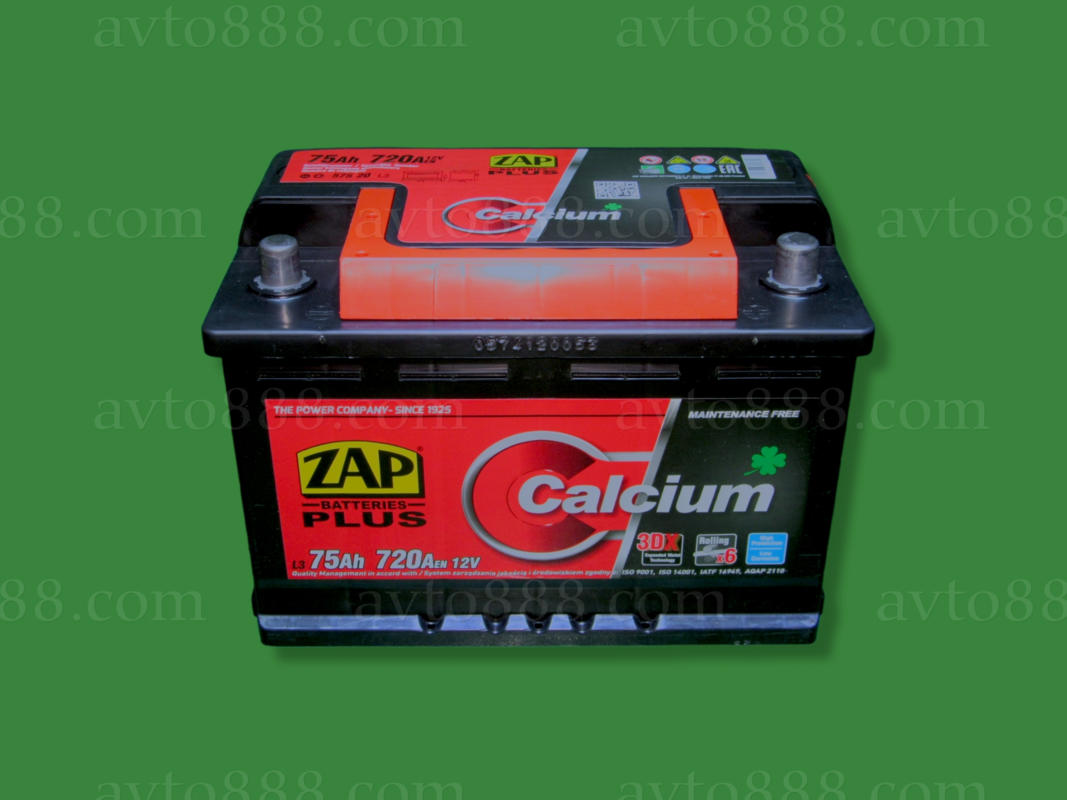 АКБ  75 R+ 720A "ZAP"   - - -